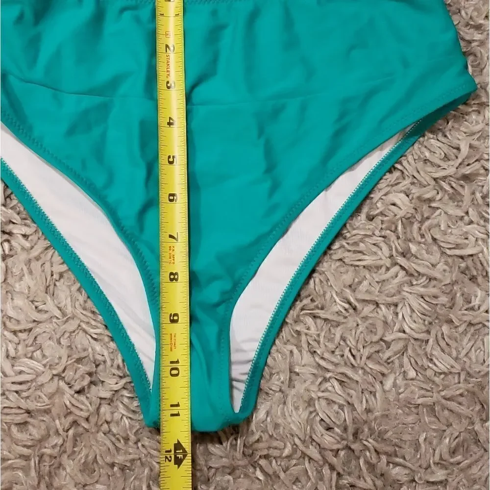 GREEN HIGH WAIST SWimming BOTTOM SZ M